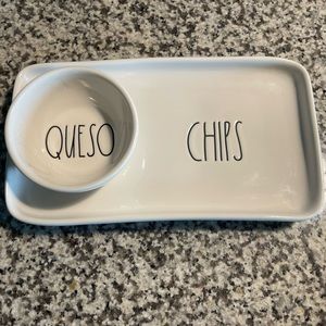Rae Dunn Queso and Chips plate/bowl